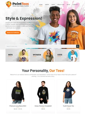 T-Shirt Website Project